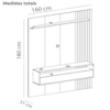 Painel Suspenso TV 65 Pol 1P 180 Cm Cinamomo Off White ARLY