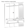 Painel Suspenso TV 65 Pol 1P 180 Cm Cinamomo Off White ARLY