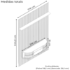 Painel Suspenso Tv 65 Pol 244x179 cm Monte Carlo Calacata Off White MADETEC