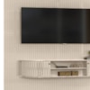 Painel Suspenso Tv 65 Pol 244x179 cm Monte Carlo Calacata Off White MADETEC