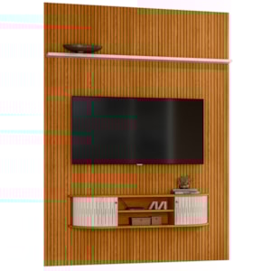 Painel Suspenso Tv 65 Pol 244x179 cm Monte Carlo Cinamomo Off White MADETEC