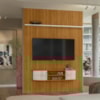 Painel Suspenso Tv 65 Pol 244x179 cm Monte Carlo Cinamomo Off White MADETEC