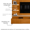 Painel Suspenso Tv 65 Pol 3P 200 cm Atena Cinamomo Off White MADETEC