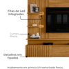 Painel Suspenso Tv 65 Pol 3P 200 cm Atena Cumaru MADETEC