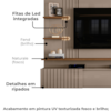 Painel Suspenso Tv 65 Pol 3P 200 cm Atena Fend Naturale MADETEC
