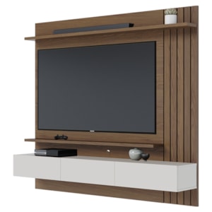 Painel Suspenso Tv 70 Pol 180 cm Juriti Amendoa Off White Matte Colibri