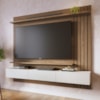 Painel Suspenso Tv 70 Pol 180 cm Juriti Amendoa Off White Matte Colibri