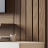 Painel Suspenso Tv 70 Pol 180 cm Juriti Amendoa Off White Matte Colibri