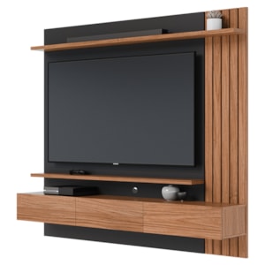 Painel Suspenso Tv 70 Pol 180 cm Juriti Noce Milano Preto Colibri