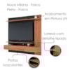 Painel Suspenso Tv 70 Pol 180 cm Juriti Noce Milano Preto Colibri