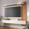 Painel Suspenso Tv 70 Pol 180 cm Juriti Off White Matte Freijo Colibri