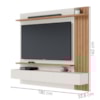 Painel Suspenso Tv 70 Pol 180 cm Juriti Off White Matte Freijo Colibri