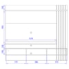 Painel Suspenso Tv 70 Pol 180 cm Juriti Off White Matte Freijo Colibri