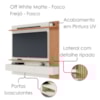 Painel Suspenso Tv 70 Pol 180 cm Juriti Off White Matte Freijo Colibri