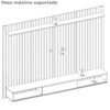 Painel Suspenso Tv 70 Pol 193 cm Rio Freijo Off White DJ Moveis