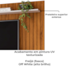 Painel Suspenso Tv 70 Pol 193 cm Rio Freijo Off White DJ Moveis