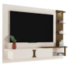 Painel Suspenso Tv 72 Pol 200 cm 4530 Off White Pinho Ripado ARLY