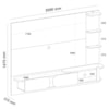 Painel Suspenso Tv 72 Pol 200 cm 4693 Cinamomo Off White ARLY