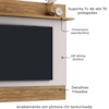 Painel Suspenso Tv 75 Pol 180 cm Icarai Cinamomo Off White BECHARA