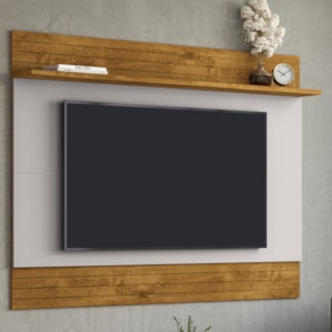 Painel Suspenso Tv 75 Pol 180 cm Icarai Naturalle Off White BECHARA