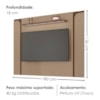 Painel Suspenso Tv 75 Pol 180 cm Maresias Fendi Carvalho BECHARA