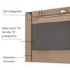 Painel Suspenso Tv 75 Pol 180 cm Maresias Fendi Carvalho BECHARA