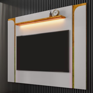 Painel Suspenso Tv 75 Pol 180 cm Maresias Off White Naturalle BECHARA