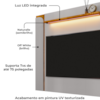 Painel Suspenso Tv 75 Pol 180 cm Maresias Off White Naturalle BECHARA