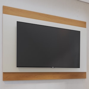 Painel Suspenso Tv 75 Pol 200 cm Nilo Off White Matte Freijo Colibri