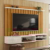 Painel Suspenso Tv 75 Pol 206 cm Imola Cinamomo Off White MADETEC