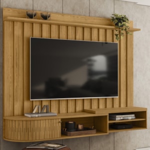 Painel Suspenso Tv 75 Pol 206 cm Imola Cumaru MADETEC
