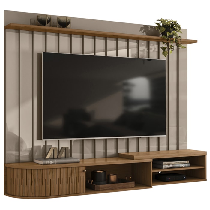 Painel Suspenso Tv 75 Pol 206 cm Imola Fend Naturale MADETEC