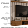 Painel Suspenso Tv 75 Pol 206 cm Imola Fend Naturale MADETEC