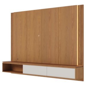 Painel Suspenso Tv 75 Pol 217 cm Loa Freijo Off White Matte Colibri