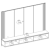 Painel Suspenso Tv 75 Pol 217 cm Loa Freijo Off White Matte Colibri