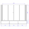 Painel Suspenso Tv 75 Pol 217 cm Loa Freijo Off White Matte Colibri