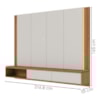Painel Suspenso Tv 75 Pol 217 cm Loa Off White Matte Freijo Colibri