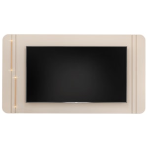 Painel Suspenso Tv 75 Pol 241 cm MDF Ariana Off White Dj Moveis