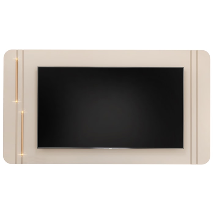 Painel Suspenso Tv 75 Pol 241 cm MDF Ariana Off White Dj Moveis
