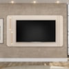 Painel Suspenso Tv 75 Pol 241 cm MDF Ariana Off White Dj Moveis