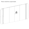 Painel Suspenso Tv 75 Pol 241 cm MDF Ariana Off White Dj Moveis