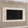 Painel Suspenso Tv 75 Pol 241 cm MDF Ariana Off White Dj Moveis