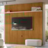 Painel Suspenso Tv 75 Pol 245x238 cm Guapore Cinamomo Off White MADETEC