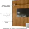 Painel Suspenso Tv 75 Pol 245x238 cm Guapore Cumaru MADETEC