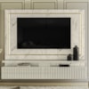 Painel Suspenso Tv 75 Pol 2G 216 cm Gaia Calacata Off White MADETEC