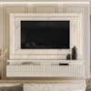 Painel Suspenso Tv 75 Pol 2G 216 cm Gaia Calacata Off White MADETEC