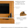 Painel Suspenso Tv 75 Pol 2G 216 cm Gaia Cinamomo Off White Madetec