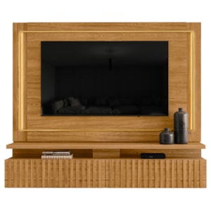 Painel Suspenso Tv 75 Pol 2G 216 cm Gaia Cumaru MADETEC Painel Suspenso Tv 75 Pol 2G 216 cm Gaia Cumaru MADETEC