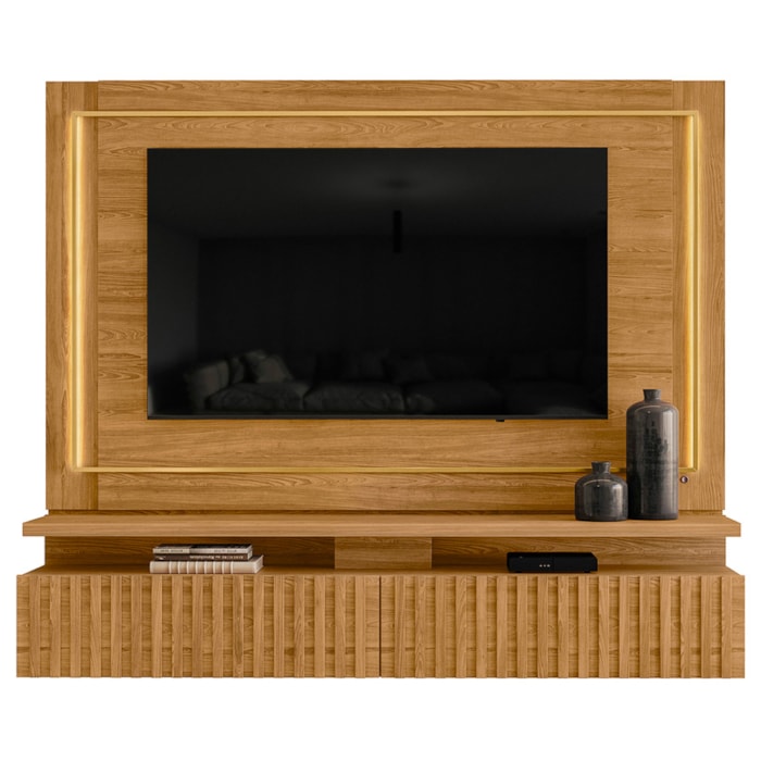 Painel Suspenso Tv 75 Pol 2G 216 cm Gaia Cumaru MADETEC