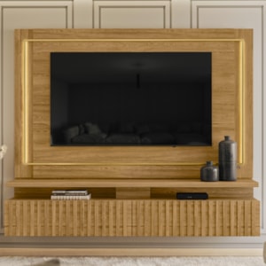 Painel Suspenso Tv 75 Pol 2G 216 cm Gaia Cumaru MADETEC